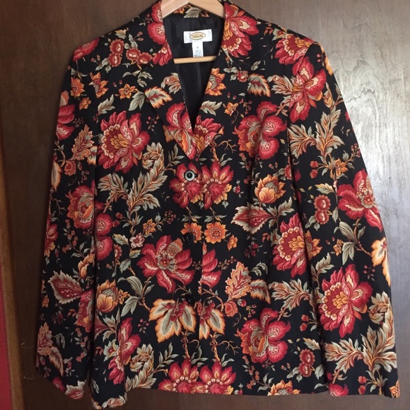 Talbots Floral Blazer