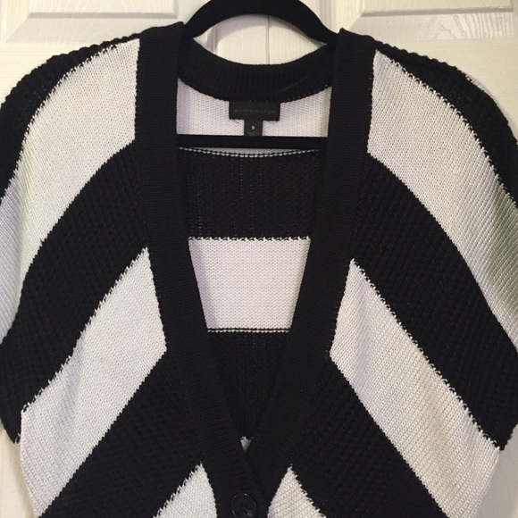 WORTHINGTON | black white striped cardigan