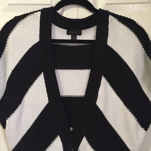 WORTHINGTON | black white striped cardigan