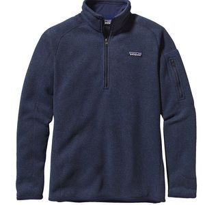 PATAGONIA navy better sweater three quarter zip