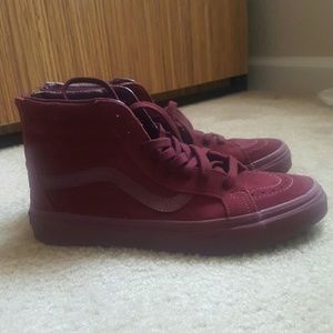 Maroon vans sk8 hi
