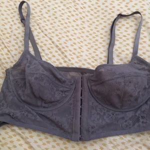 Free people bralette with hook and eye clasps