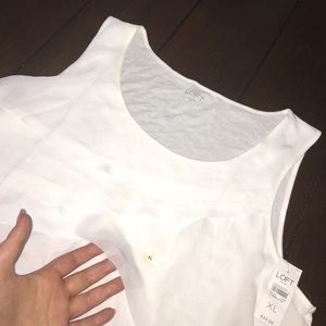 Brand New Loft White Tank Top