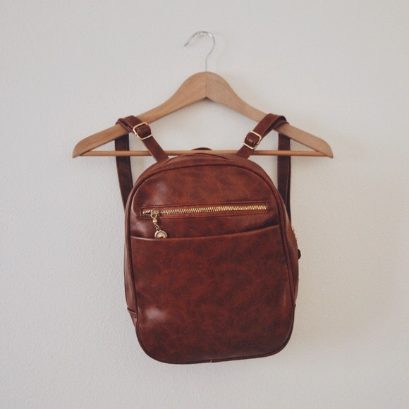 Leather backpack