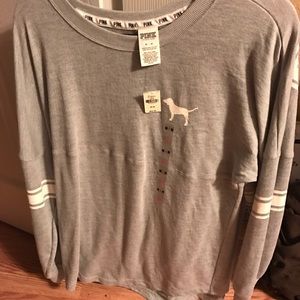 Two brand new varsity crew think long sleeves.