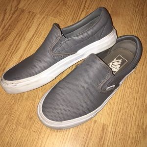 Grey leather Vans