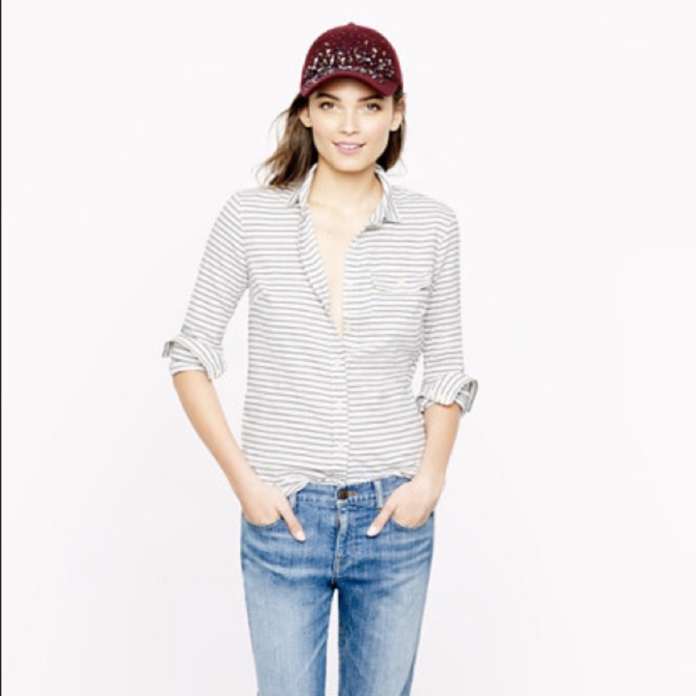 J. Crew striped button up shirt