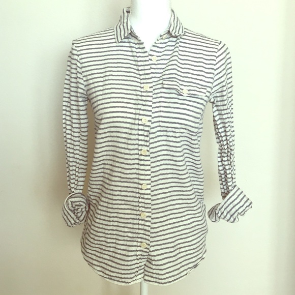 J. Crew striped button up shirt - Picture 2 of 4