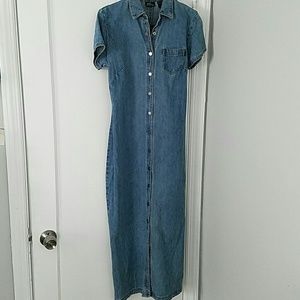 Denim Snap Front Dress