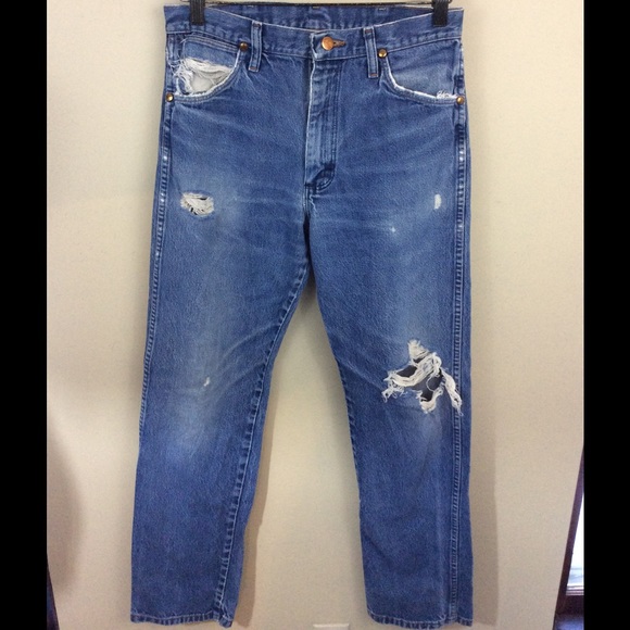 wrangler torn jeans