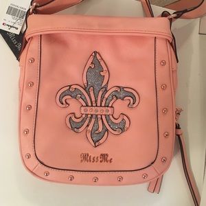 Beautiful coral, miss me purse! With tags