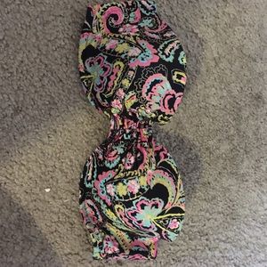 Victoria's Secret black strapless bathing suit top