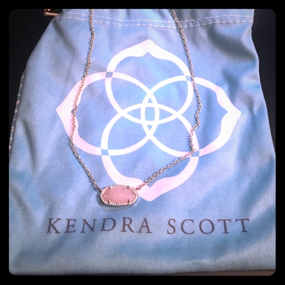 Kendra Scott "Elisa" necklace in rose quartz