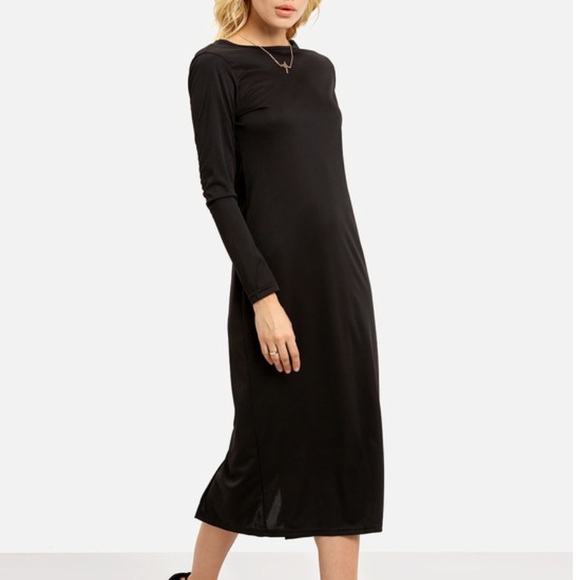 🎉BOGO🎉NWT L/S Backless Zip Midi Dress - Picture 3 of 4