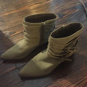 Military green boots