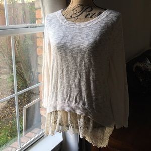 Cream lace sweater