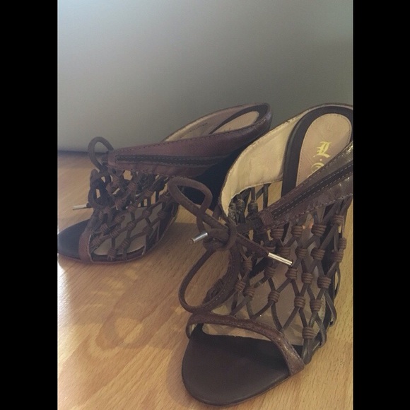 L.A.M.B. Wedged heels