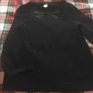 J. Crew Cashmere Blend Holiday Bow Sweater
