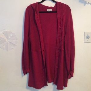 Avenue knit button up sweater