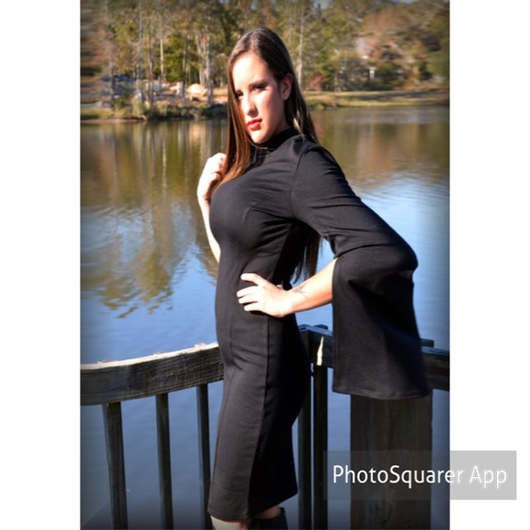 New Small Medium Large Black Flattering Dress - Picture 2 of 4