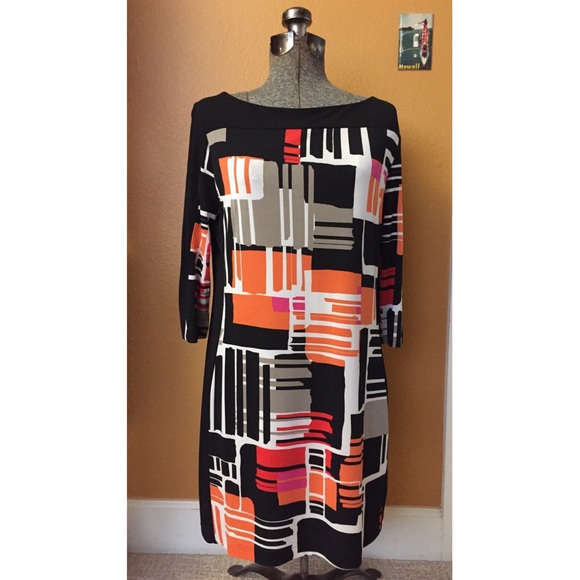 NWT Banana Republic Abstract Shift Dress Sz PM