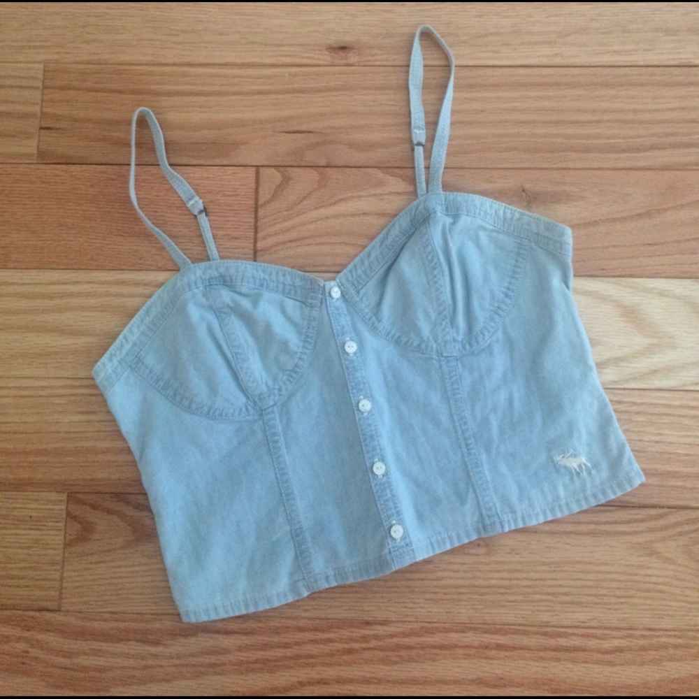 A&F Denim Crop Top