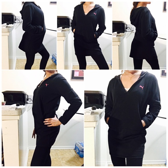 Puma sweater dress kangaroo jacket stretch