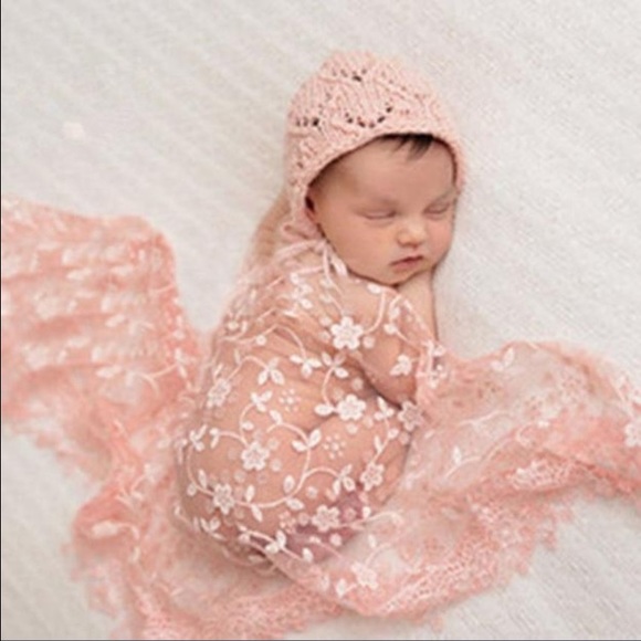 🌺B1G1🌺Newborn Lace flower blanket/ photo prop - Picture 2 of 4