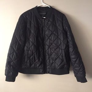 Forever 21 quilted bomber jacket, plus size 2x