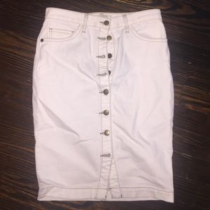 Straight button up skirt