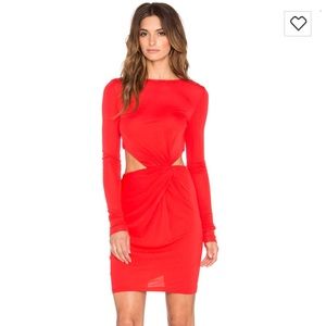 RACHEL ZOE Shay Drape Mini Dress