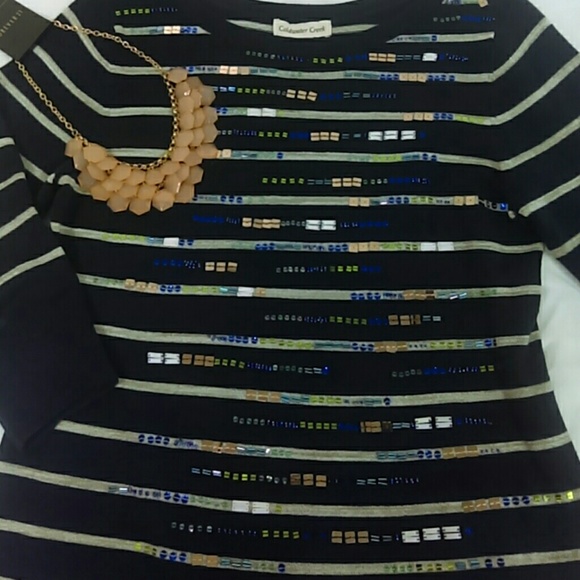 Coldwater Creek Blue Sweater Sz. XS (4/6) - Picture 2 of 3