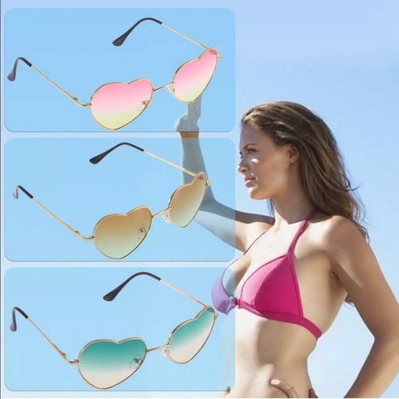 Heart ♥️ Shaped Sunglasses - Picture 3 of 5