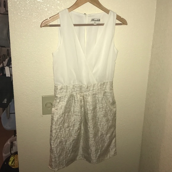 Gold and creme dress
