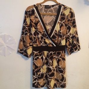 Avenue Stretch 3/4 sleeve v-neck top