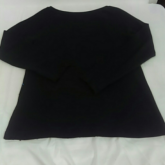 Chaps Navy Sparkle Front Top Sz. M - Picture 3 of 3