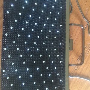Beautiful black mesh with crystals holiday bag
