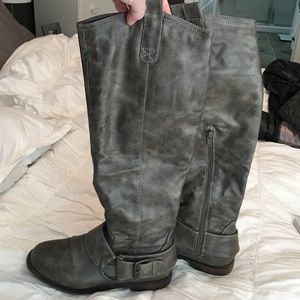 Candies grey knee-high boots.