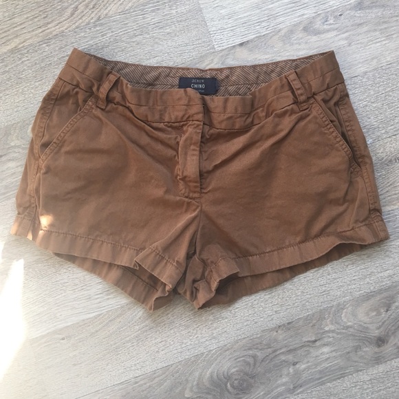 Jcrew tan chino shorts 3"