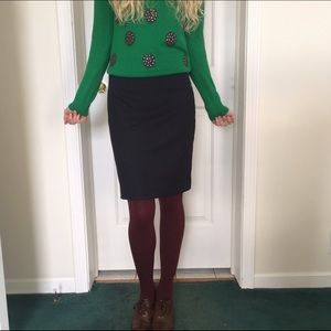 Navy Blue Pencil Skirt