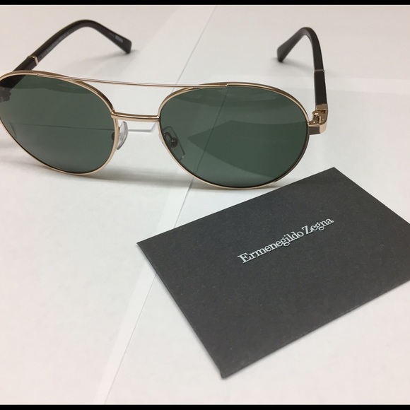 Ermenegildo Zegna Polarized Metal Sunglasses