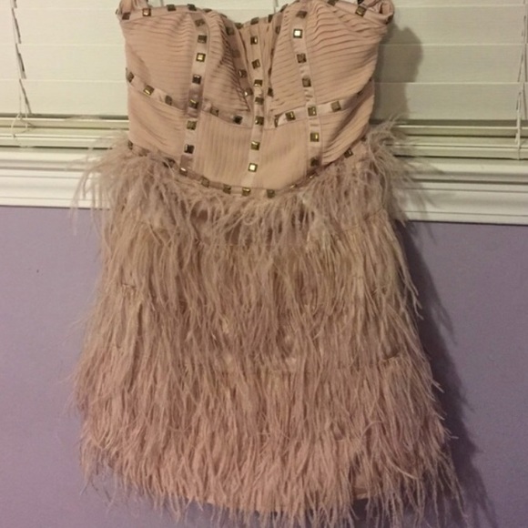 BEBE NUDE PINK DRESS