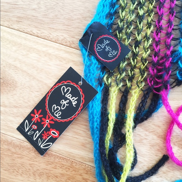 Extra Long Mixed Colors Fringes Scarf - Picture 3 of 3