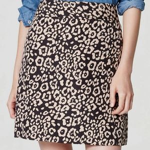 Ann Taylor LOFT leopard spotted coal gray shirt