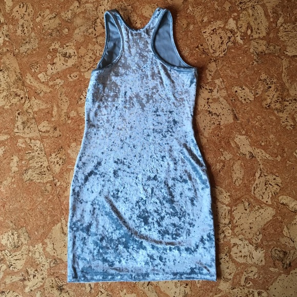 Velvet blue dress - Picture 3 of 3