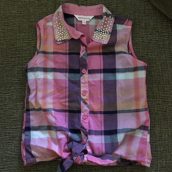 Kids plaid button up