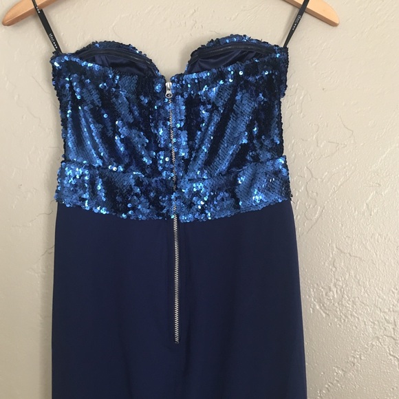 NWOT [tfnc london] blue sequin bodice midi dress - Picture 6 of 6