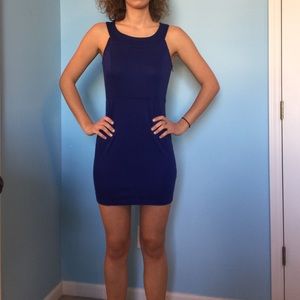 Royal blue mini dress