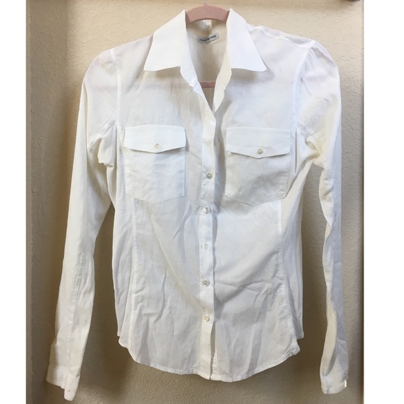 James Perse Standard Contrast Panel Button Down - Picture 2 of 4