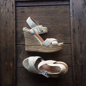 ALDO woven jute wedges